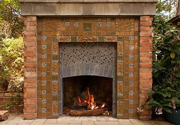 Arts & Crafts Patio Fireplace